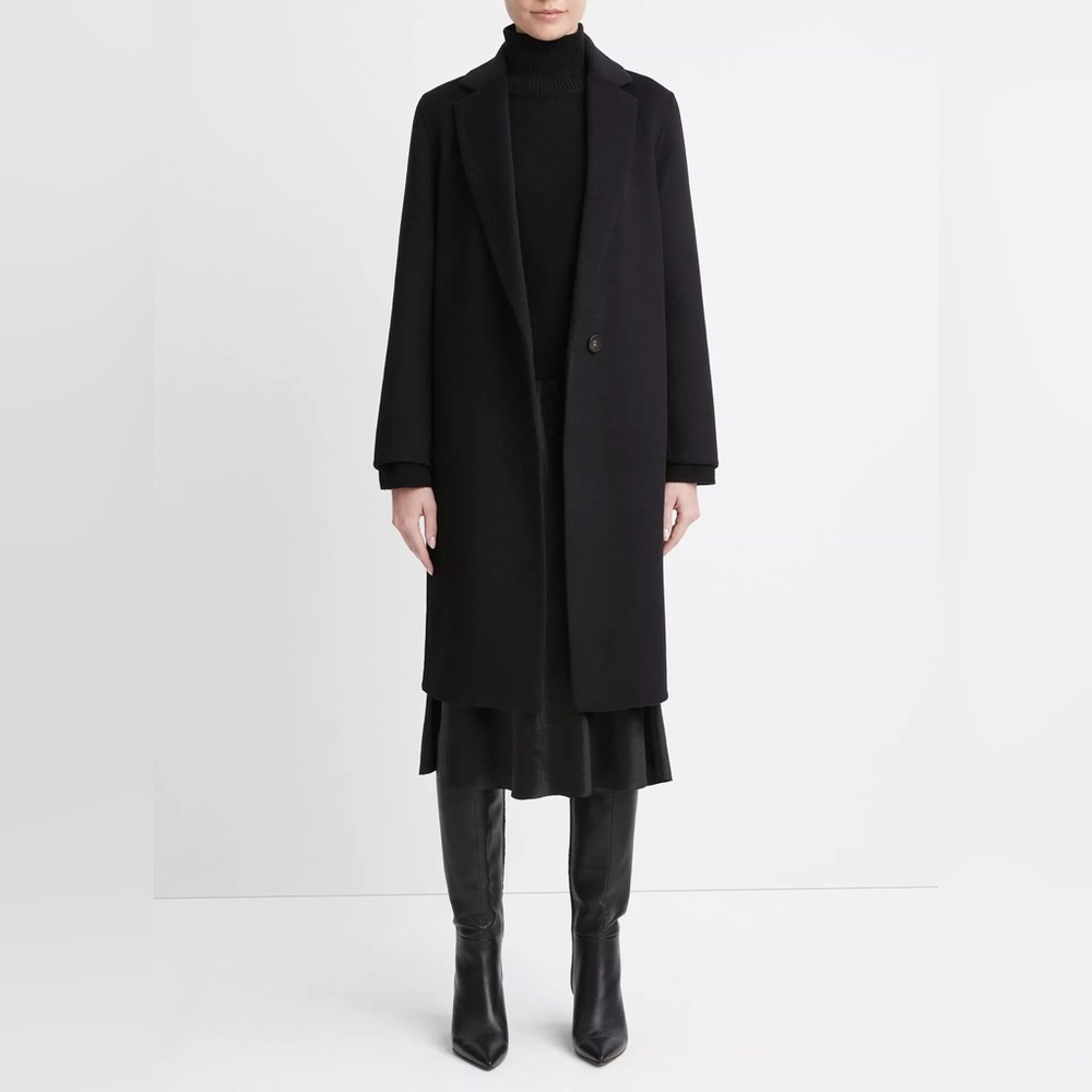 Vince Incredible Classic Black wool coat size XS